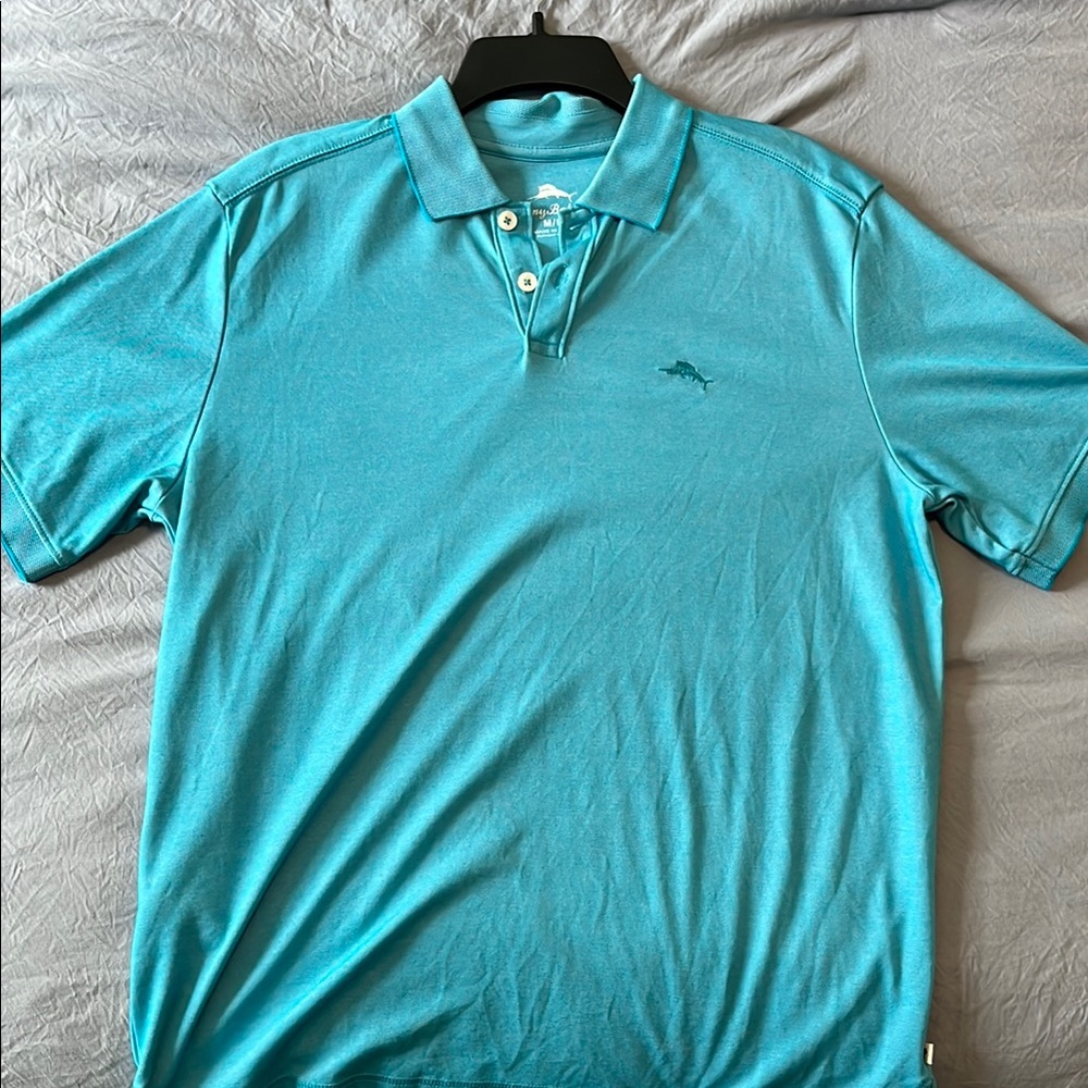 Tommy Bahama Blue Polo Shirt Classic Casual Style